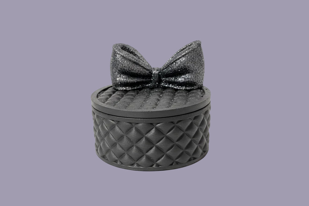 Glitter bow keepsake box