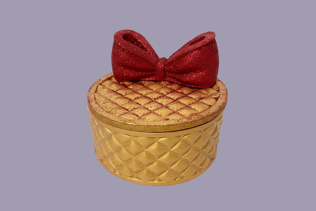 Glitter bow keepsake box