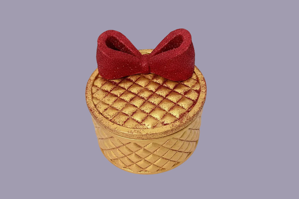 Glitter Bow Keepsake Box